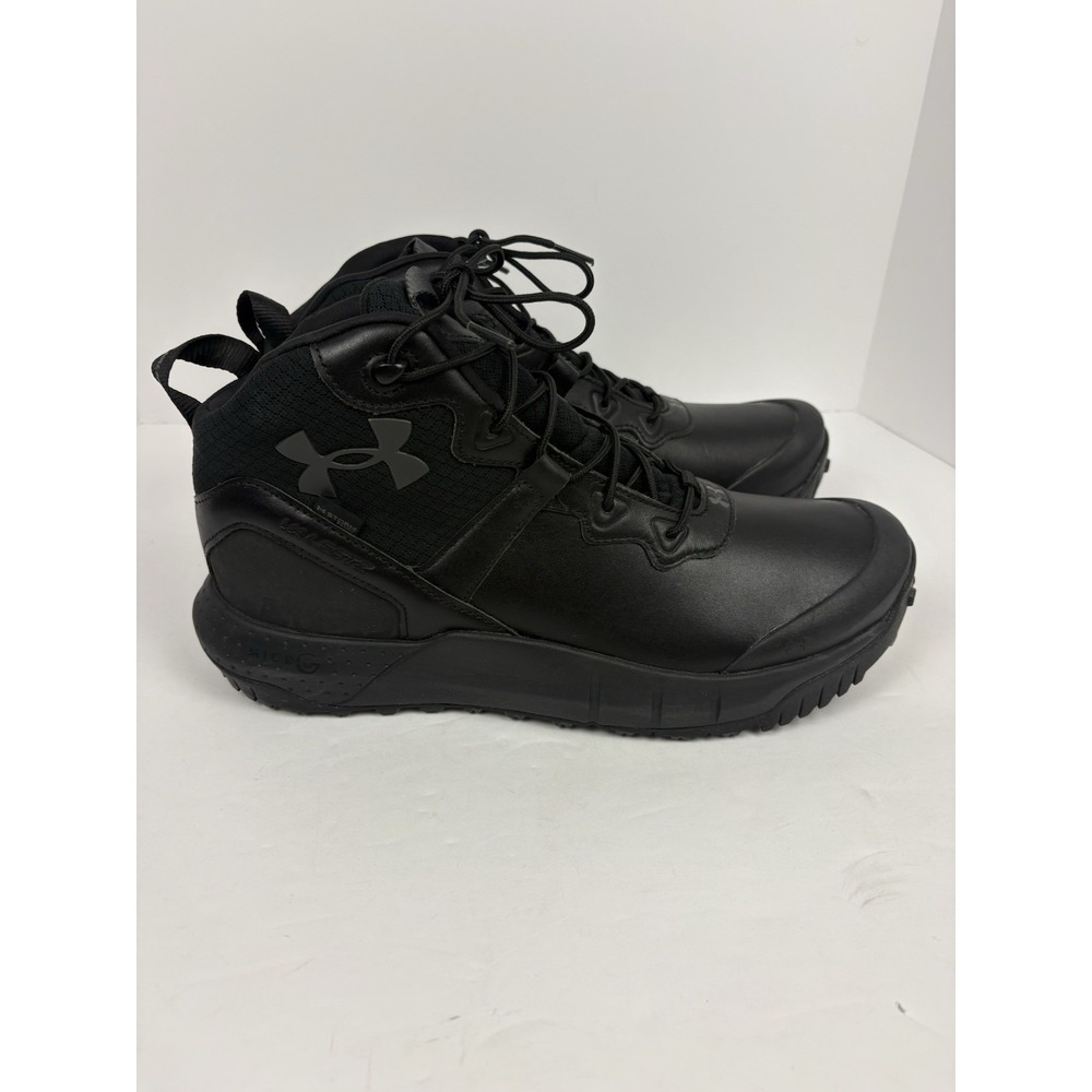 NWOT Under Armour Micro G Valsetz Mid Black Tactical Stormproof Boots Men's 12 - Picture 5 of 15